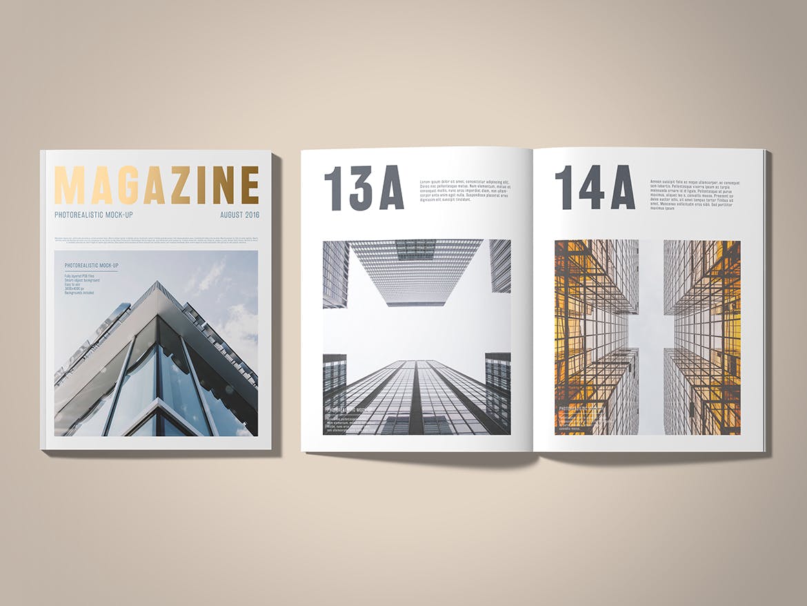 铝箔压印技术美国尺寸标准杂志设计图样机 US Letter Foil Stamping Magazine Mock-Up插图(10)