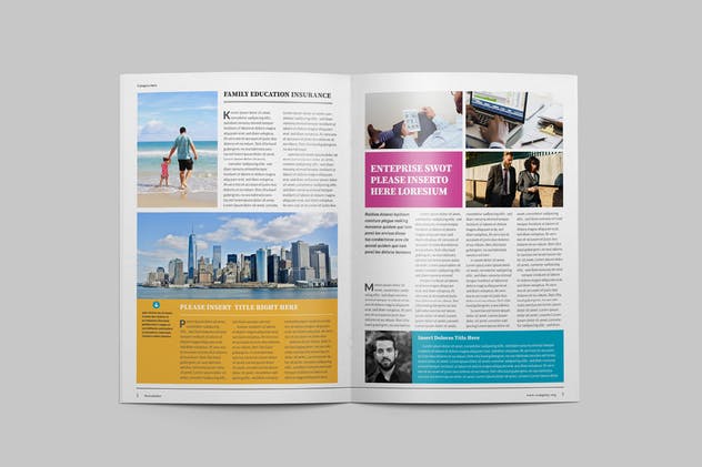 多用途新闻报纸版式设计INDD模板v2 Multipurpose Newsletter插图(1)