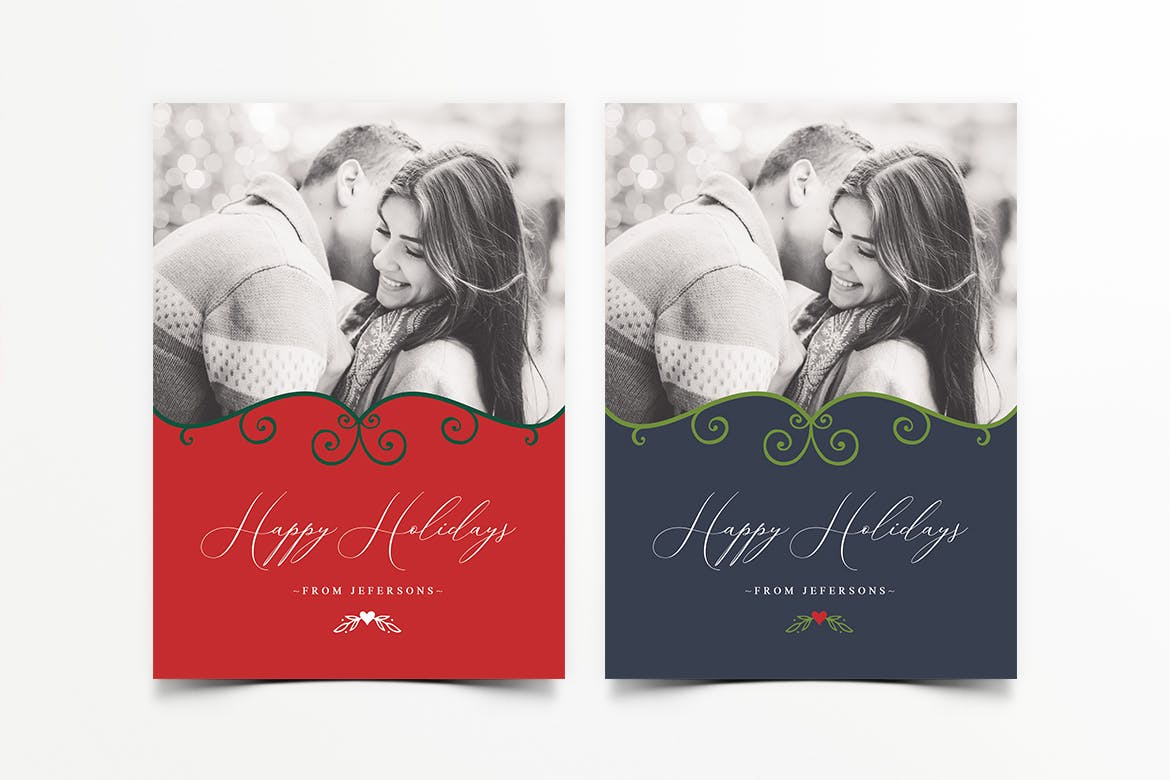 圣诞节主题照片贺卡设计模板 Christmas Photo Card插图(2)