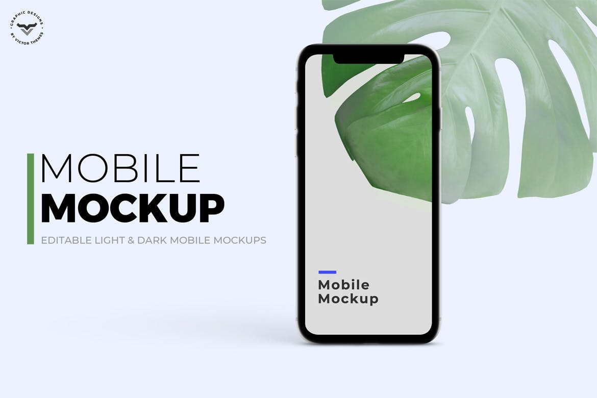 iPhone刘海屏手机屏幕演示素材库精选样机模板 Mobile Mockups插图(2)