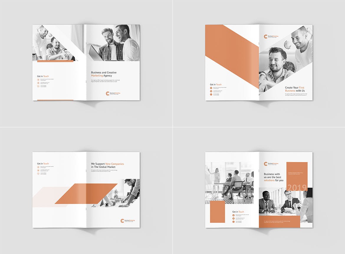 高档企业宣传/年度报告企业画册设计模板 Business Marketing – Company Profile插图(12)