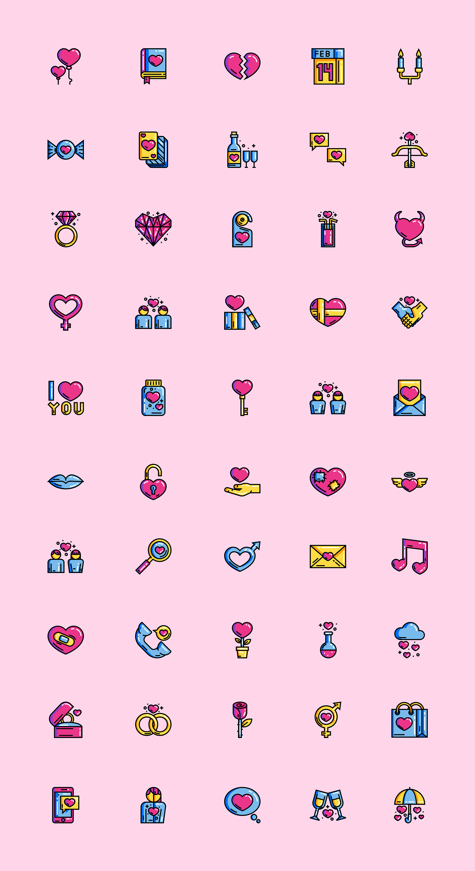 50 枚爱情元素图标