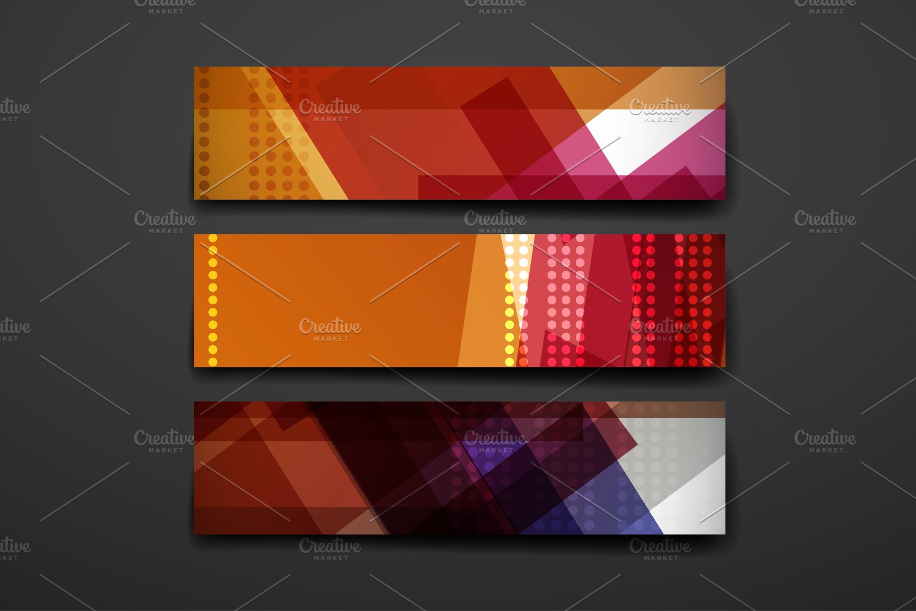 抽象几何线条叠加图形背景 Abstract Backgrounds插图(3)