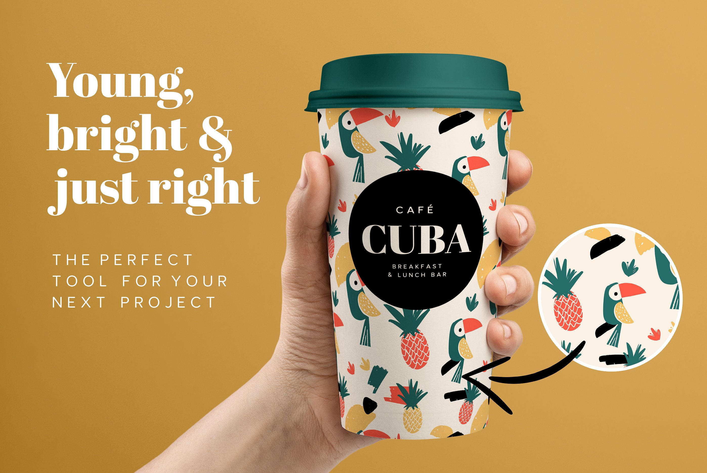 时尚、多彩的手绘特色背景纹理图形素材插图(1)