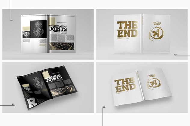 A4企业产品服务目录手册印刷品样机 A4 Magazine Catalog Mockup插图(3)