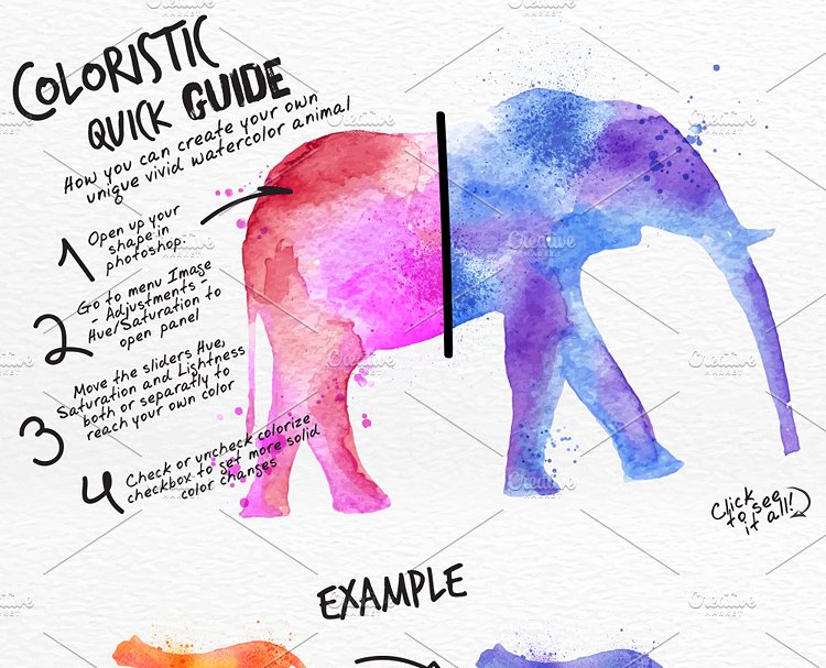 水彩动物图形素材合集 Watercolor Animals插图(3)