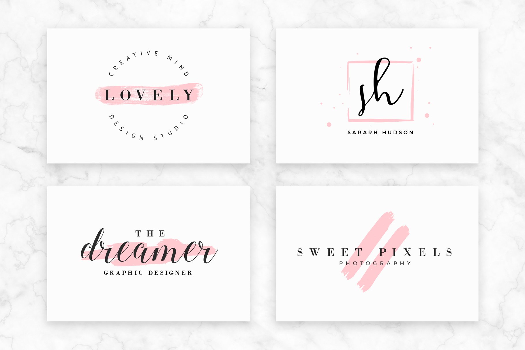 轻奢女性品牌Logo模板合集 Feminine Logo Pack插图(6)