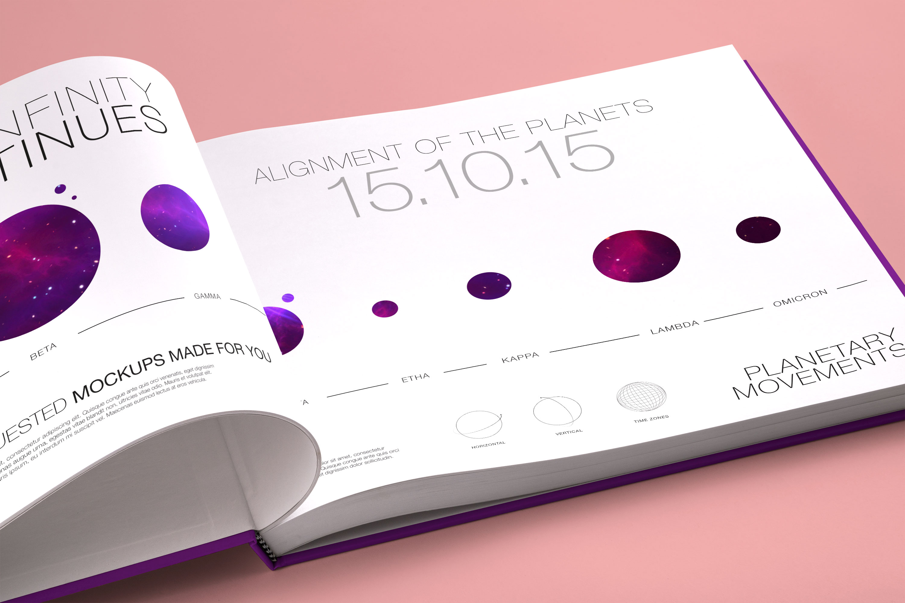 精装图书画册内页排版设计PSD样机02 Hardcover Large Landscape Book PSD Mockup 02插图(2)