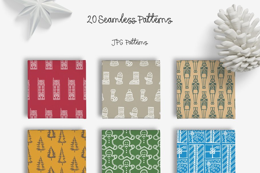 13款手写英文字体合集&Logo模板、矢量插画 Wonderland Fonts Pack & Branding Kit插图(59)