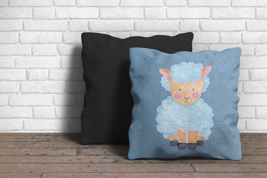 农场牧场动物水彩插画套件 Farm Animals Big Watercolor Set插图(4)