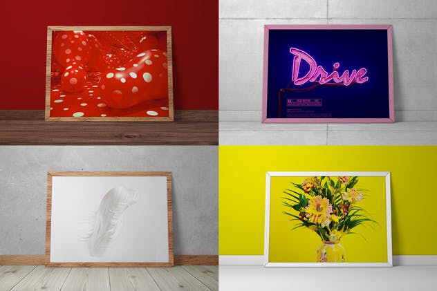 油画画作画框样机模板 Frame Mockup – Landscape插图(1)