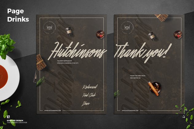 高端西餐餐馆菜单模板 Food Menu插图(4)