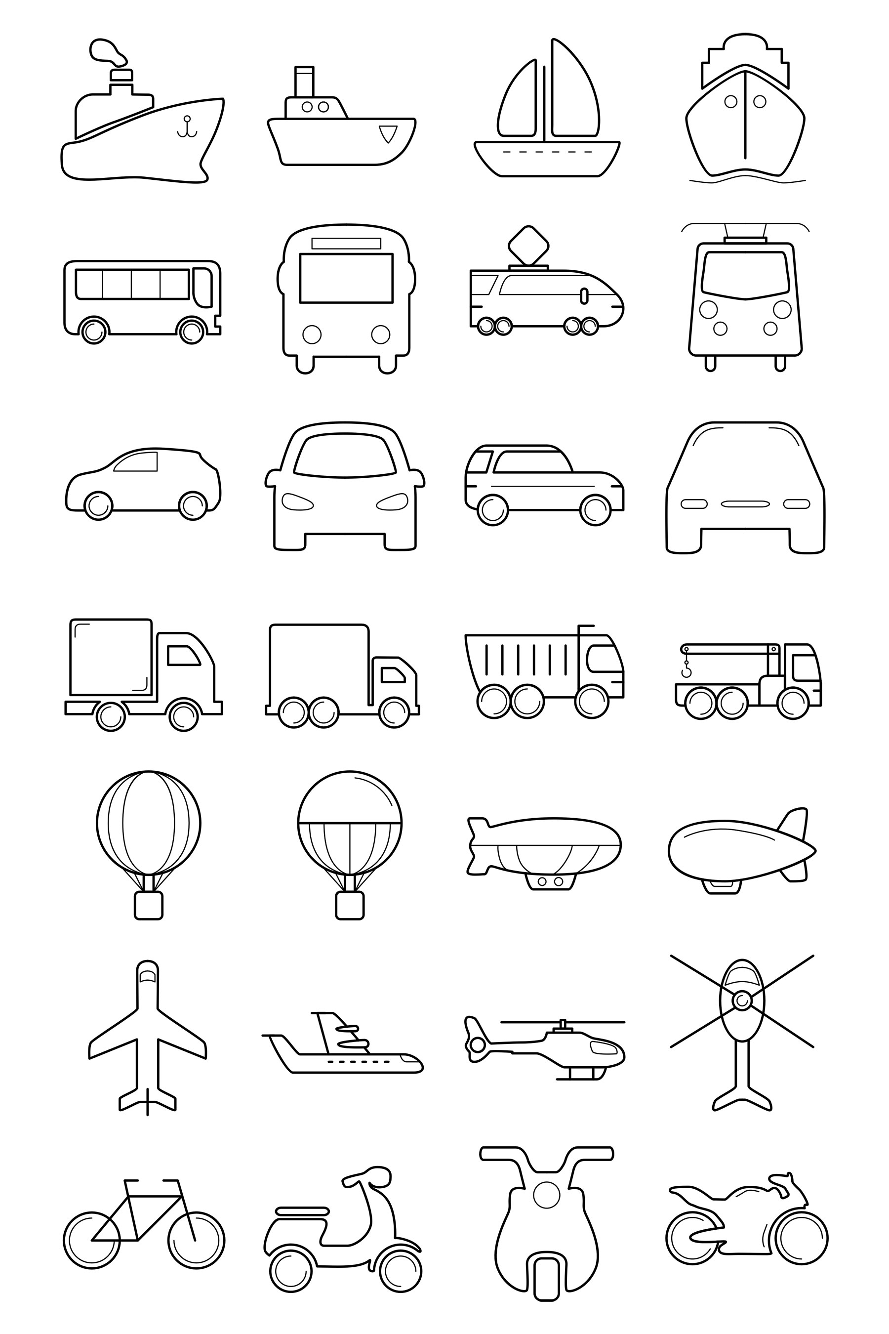 Transport Icon Set