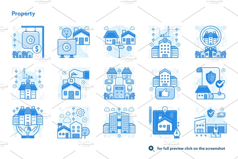 300个UI&UX适用的插画素材包 300 UI UX Illustrations插图(11)