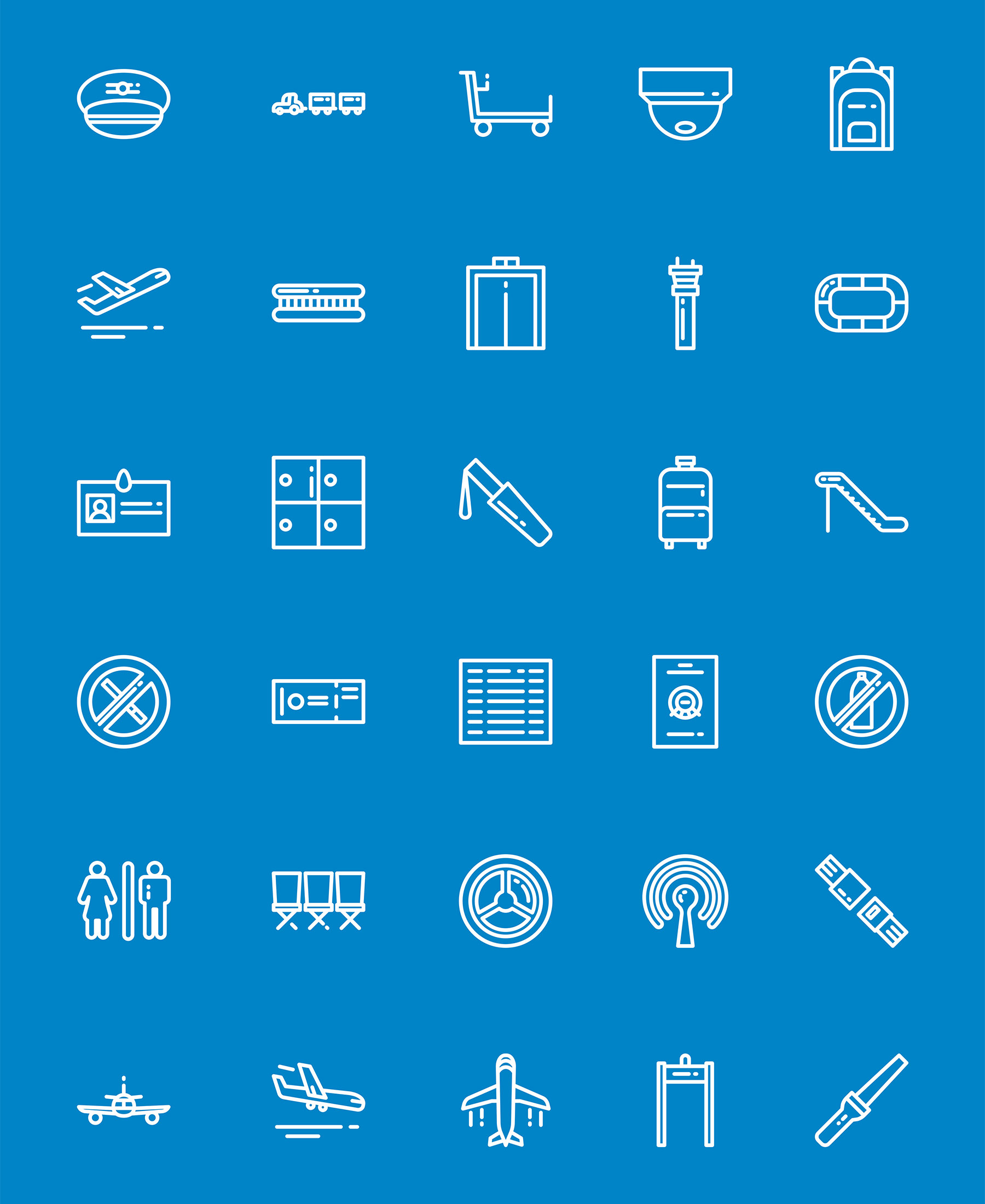 30 枚机场元素图标