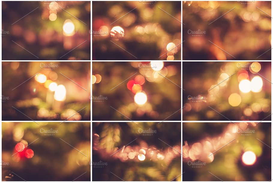 多彩散景模糊背景肌理纹理 Colorful Bokeh Photographs插图(2)