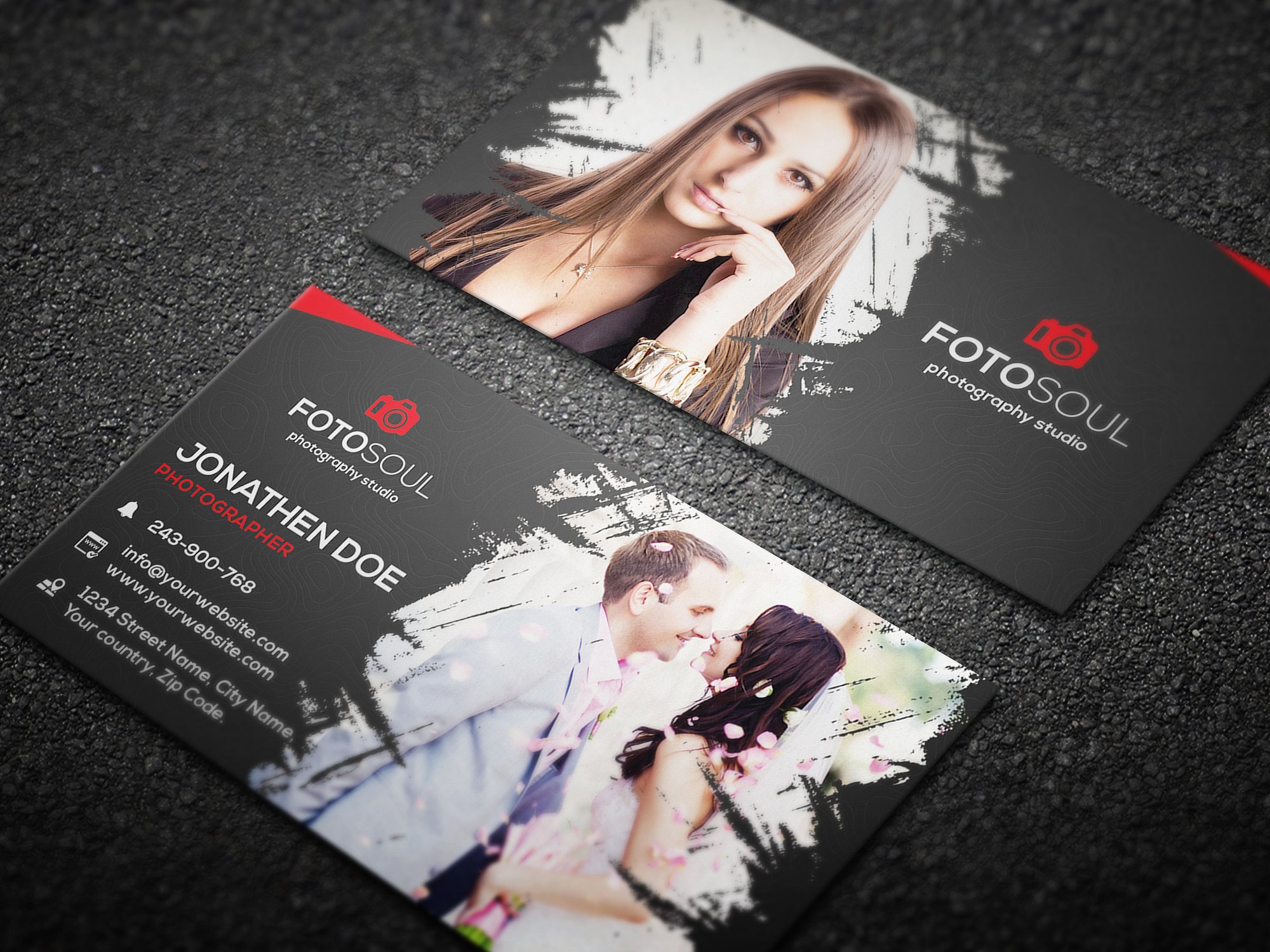 20个不同风格的适合高端摄影师的名片设计卡片邀请函设计模板插图(18)