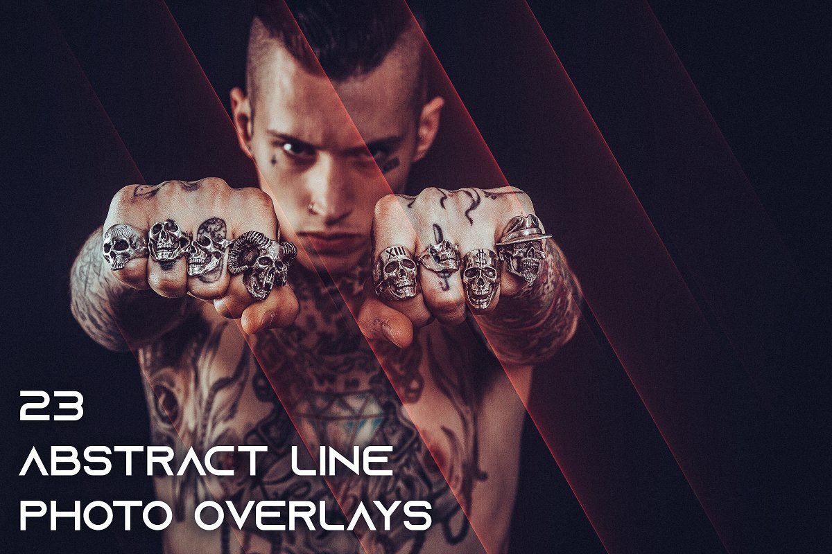 时尚运动抽象线条照片叠层背景素材下载插图