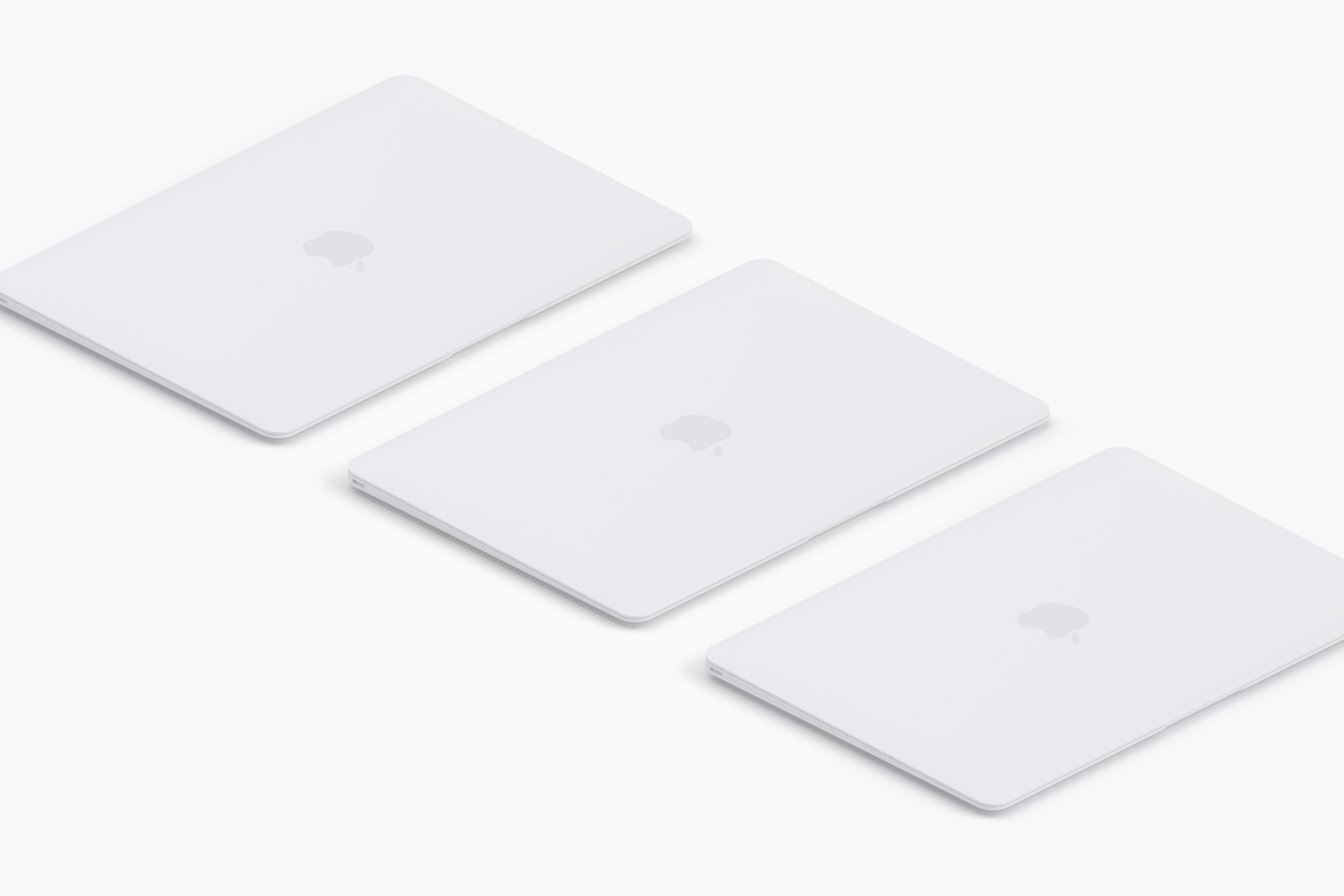 MacBook笔记本电脑右视图样机02 Clay MacBook Mockup, Isometric Right View 02插图(2)