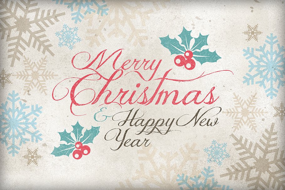 圣诞节节日主题背景&贺卡模板v1 Christmas Background & Cards Vol.1插图(2)