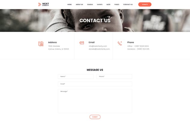 非营利组织慈善基金网站PSD模板 Charity and Donation Fund Volunteer NGO Template插图(12)