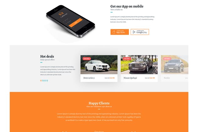 租车平台网站设计PSD模板 Car Rental – Creative eCommerce Photoshop Template插图(4)