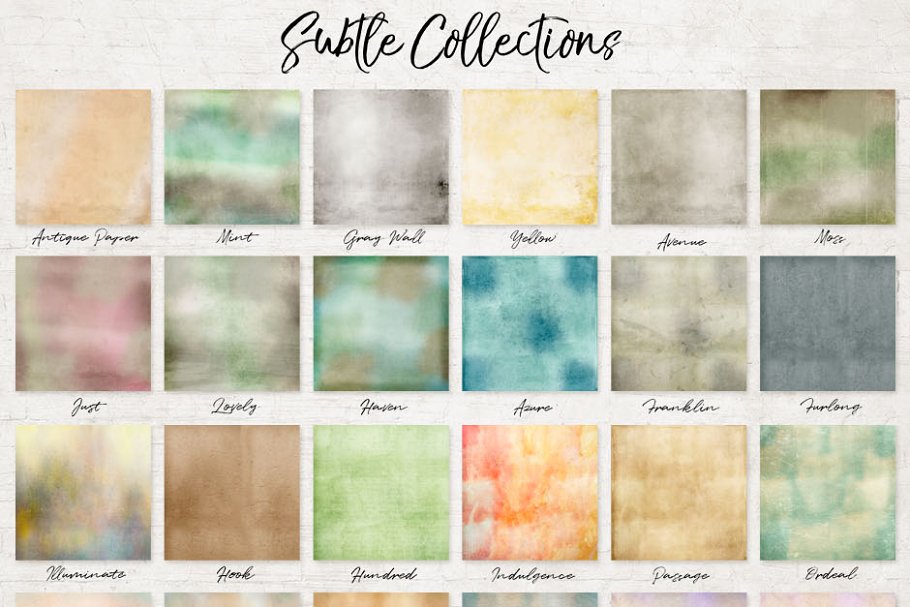 创意艺术效果设计工具（纹理/笔刷/叠层/框） Artistic Textures/Overlays Set插图(1)