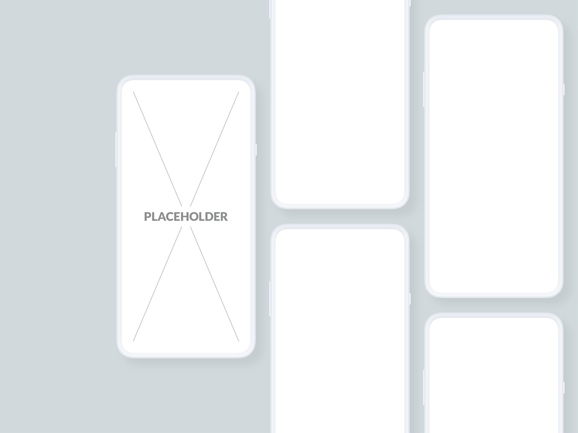 刘海屏iPhone手机等距网格素材库精选样机模板[白色版本] Presentation Mockups Light插图(13)