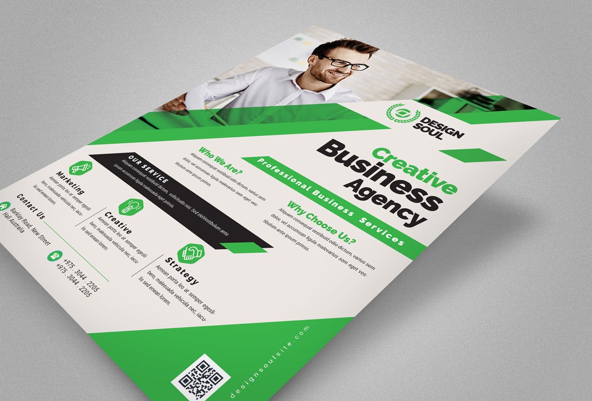 企业宣传推广传单&海报设计模板 Corporate Flyer插图(3)