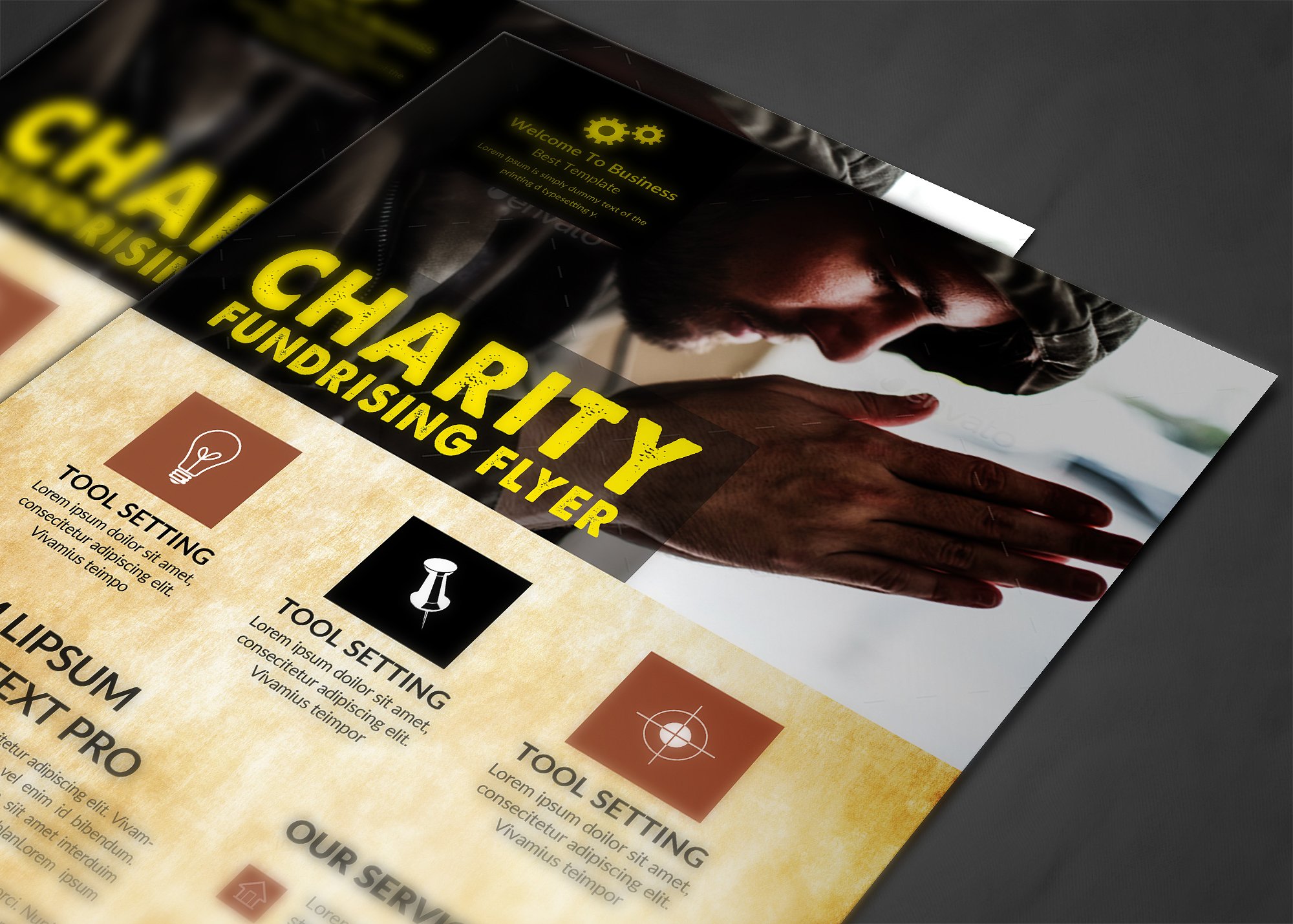 慈善募捐活动宣传单制作模板 Charity Fundraisers Flyer插图(3)