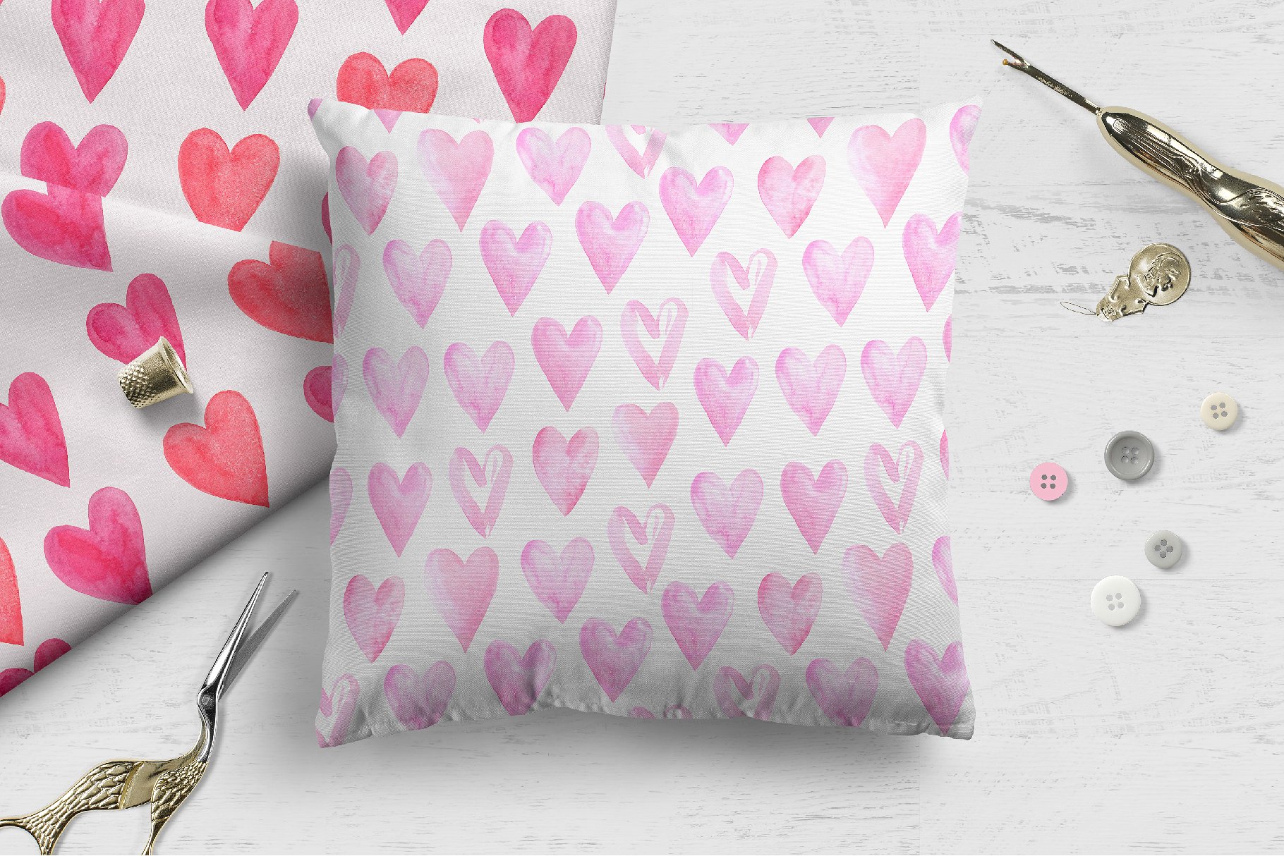 情人节可爱花朵水彩画素材套装下载[JPG,PNG]插图(5)