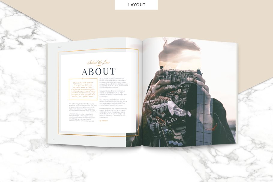 奢华金箔排版风格杂志模板 GOLDEN | Magazine插图(4)