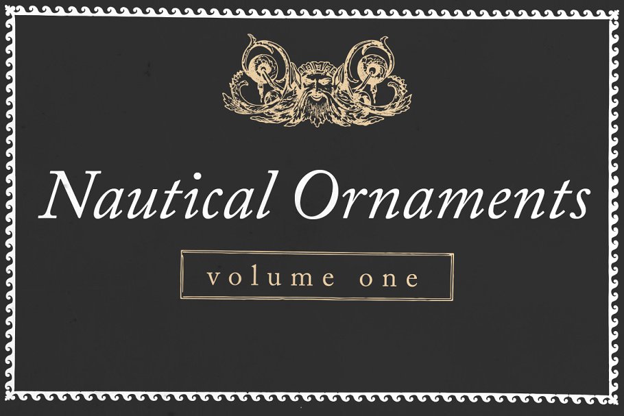 航海装饰元素插画素材 Nautical Ornaments Set插图