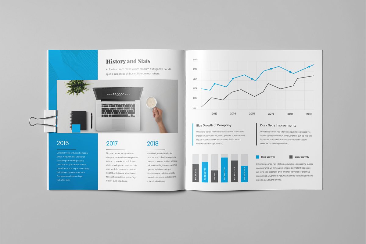 企业简约高效宣传册设计模板插图(8)