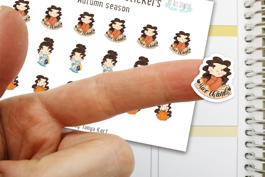 4套卡通可爱女孩矢量插画 Collection of 4 Sets Cute Girls插图(7)