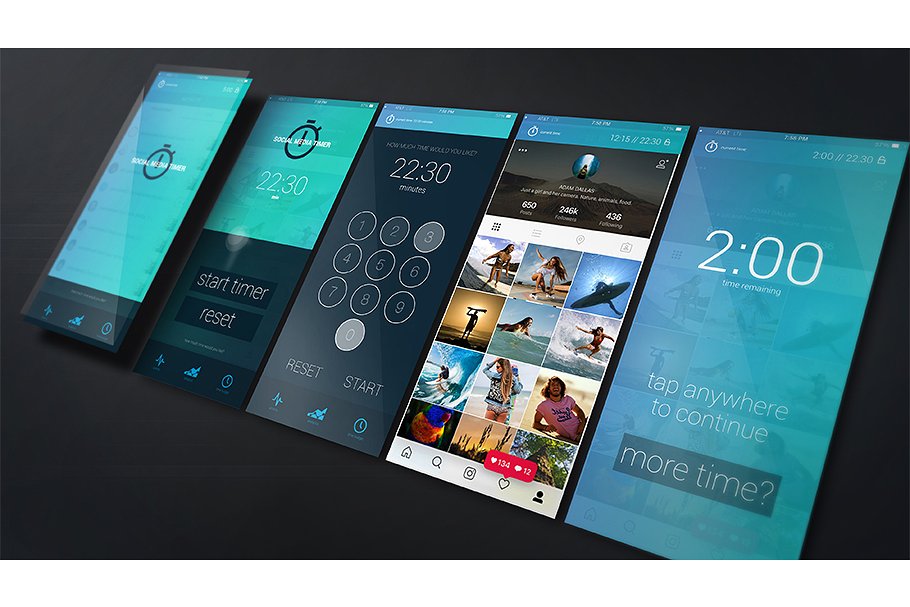 现代独特iPhone X浮动特效 UI设计展示PSD模型Mockups插图(3)