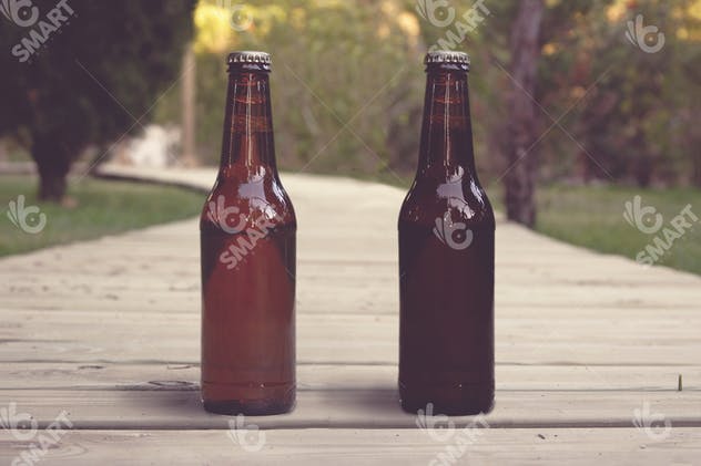 啤酒瓶外观印刷图案样机模板 Formentera Lounge Club Entry插图(2)