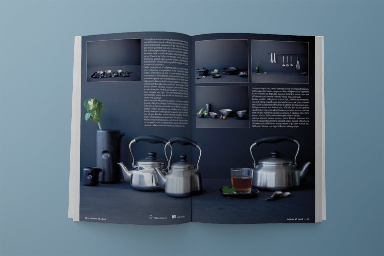 杂志内页排版设计顶视图样机素材库精选 Magazine Mockup Top View插图(2)