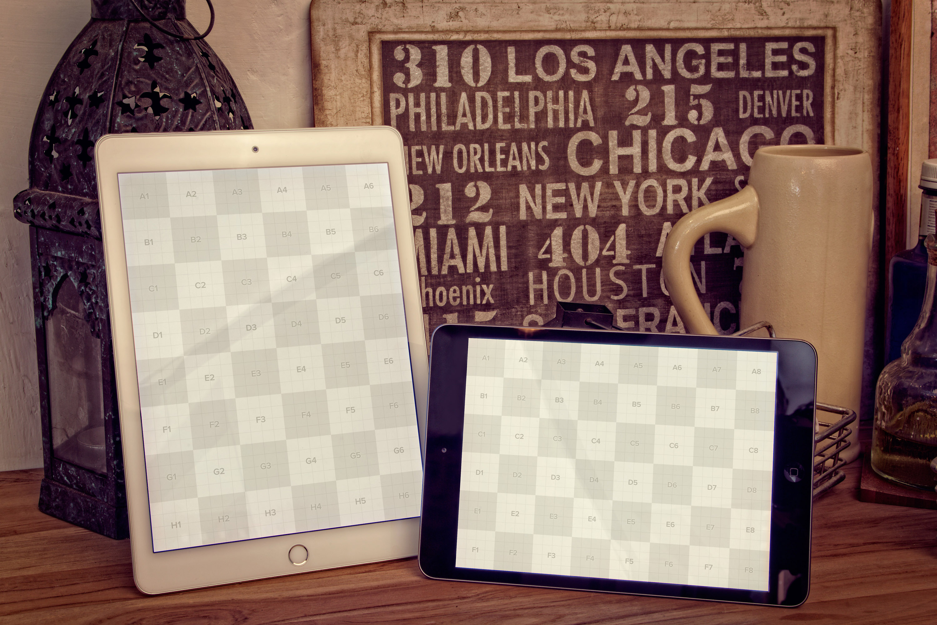 iPad Air＆iPad Mini平板电脑屏幕设计预览样机模板 iPad Air 2, iPad Mini 3 Mockup插图(1)