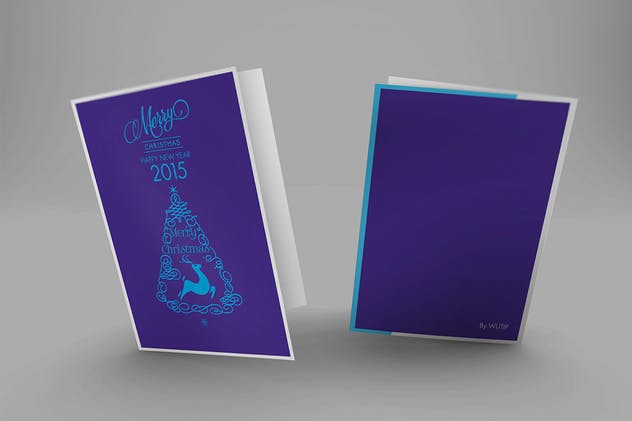 圣诞节贺卡样机模板 Greeting Card Mockups插图(3)