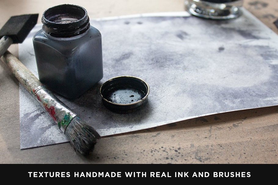 水洗墨水的魅力纹理合集[1.08GB] Dirty Ink | Ink Wash Textures插图(9)