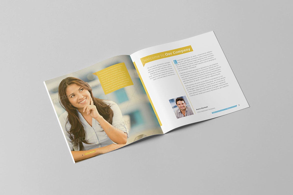 正方形企业画册设计模板 Selected Square Brochure插图(2)