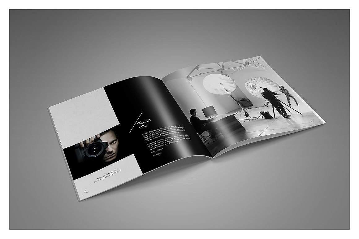 摄影作品展示杂志画册模板插图(1)