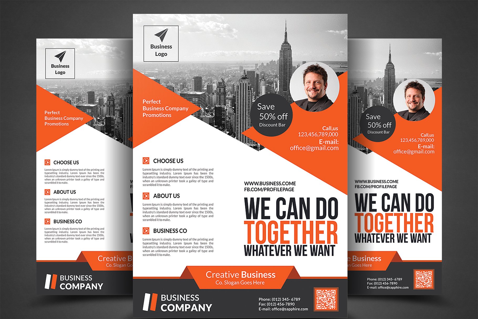 8款企业商务推广传单模板 (8) Corporate Business Flyer Bundle插图(3)