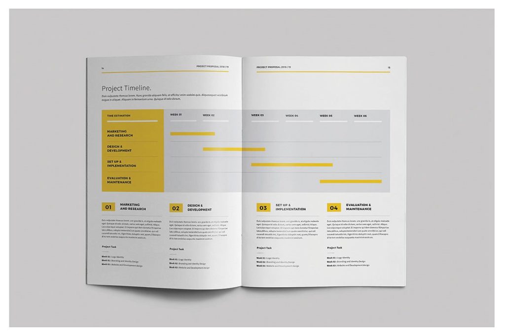 一款浅色系创意简洁画册下载[DOC, INDD]插图(3)