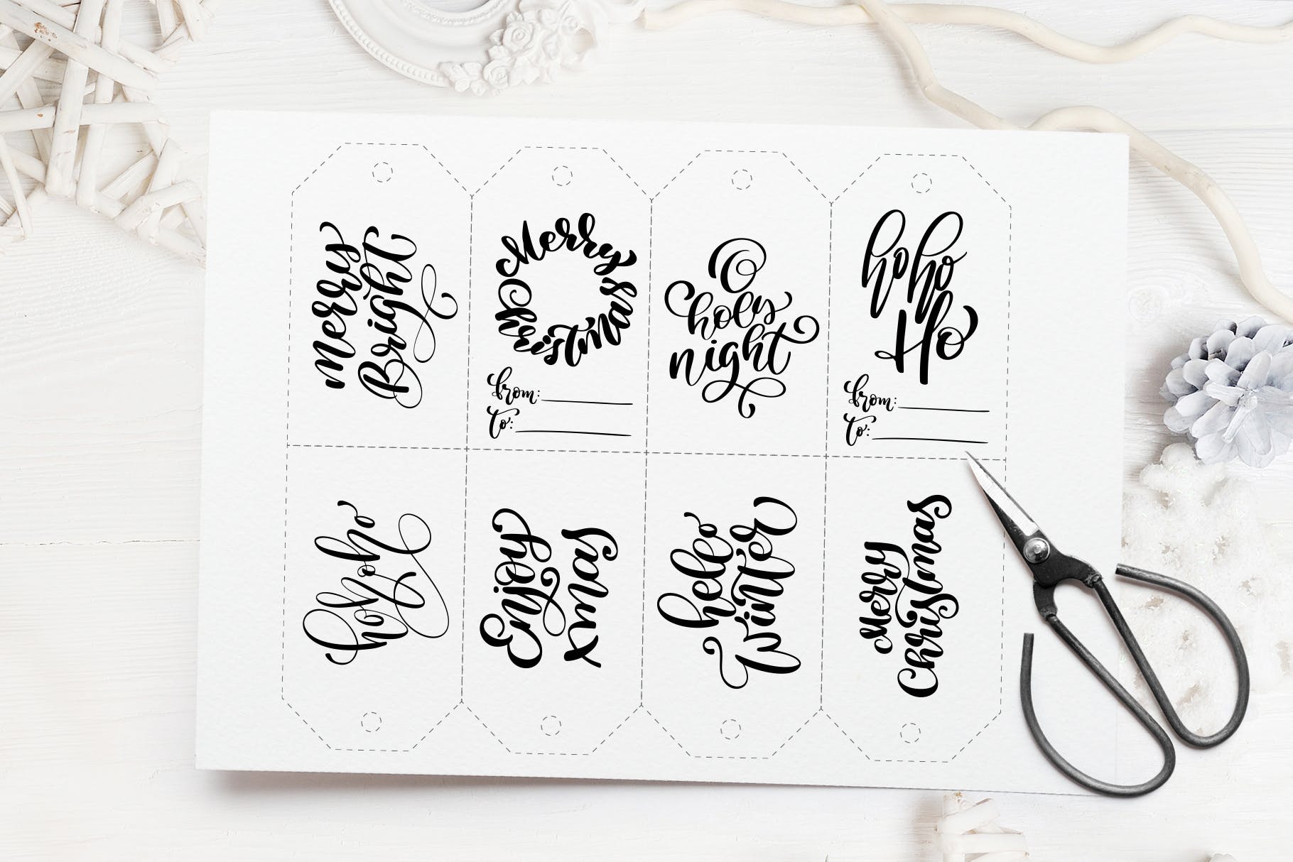 圣诞节礼物标签矢量设计图形素材 Christmas Gift Tags插图(4)