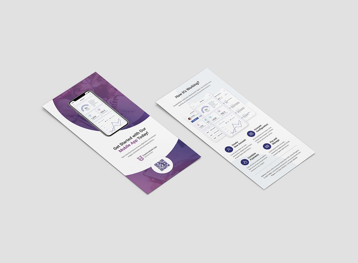 创意APP应用DL传单设计模板 Flyer DL – Creative App插图(1)