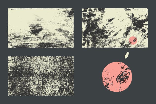 复古油墨印刷做旧纹理素材 Grunge Textures插图(4)