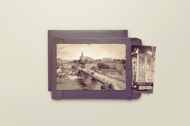 复古残旧相框样机 Vintage Photo Mockups插图(3)