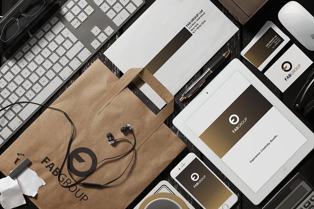 企业品牌宣传办公用品样机模板套装 Branding / Identity Scene Creator插图(3)